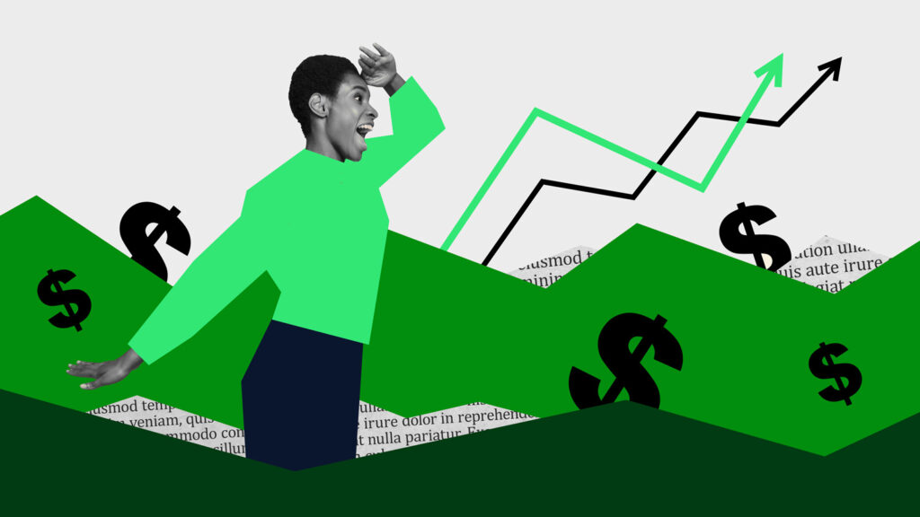 Person looking off into the distance of their growing financial outlook