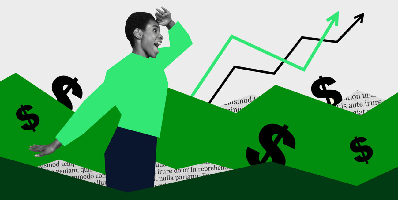 Person looking off into the distance of their growing financial outlook