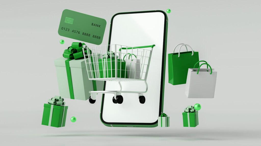 Online shopping with a phone