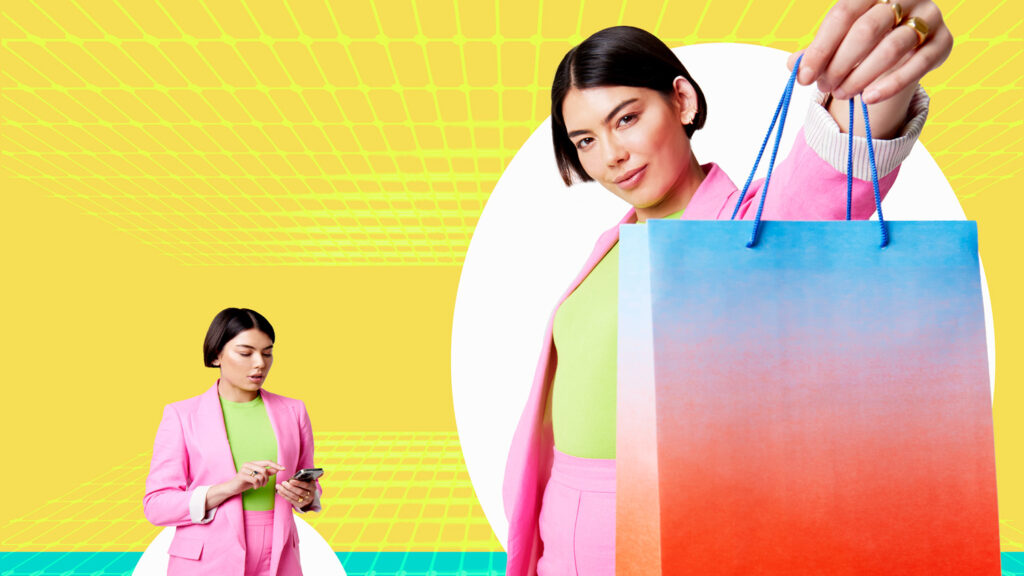 Person holding a gift bag