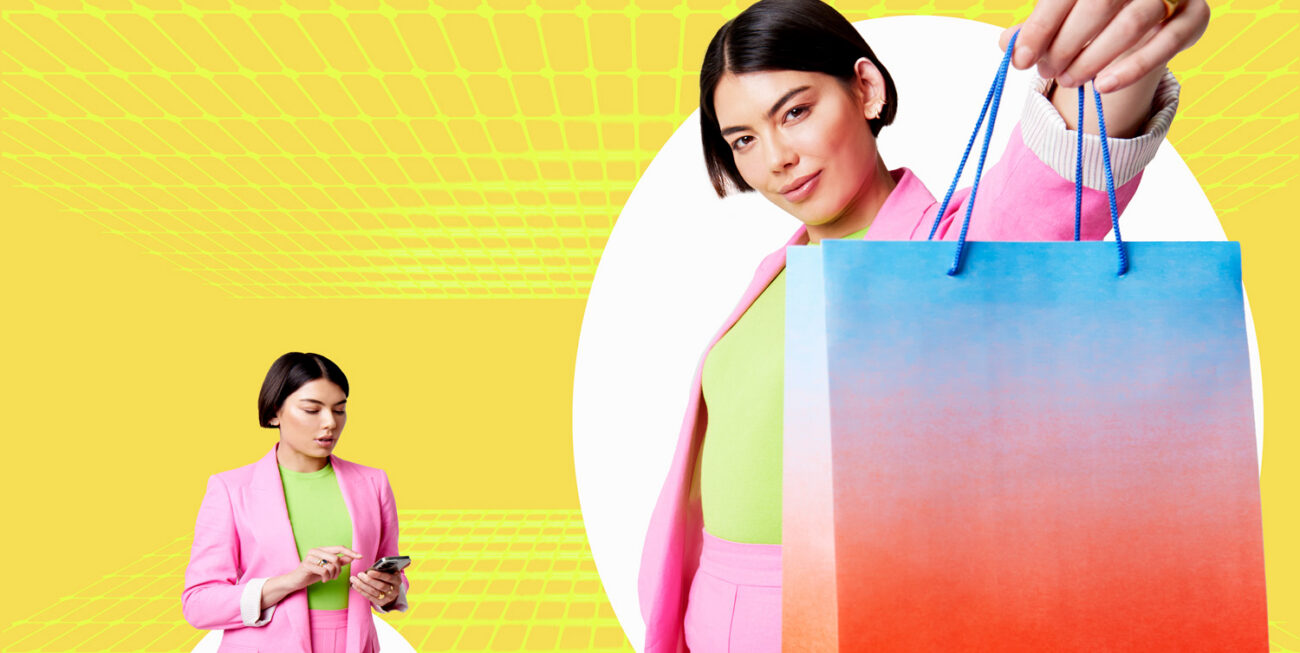 Person holding a gift bag