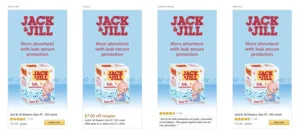 Jack & Jill dynamic product ads on Amazon