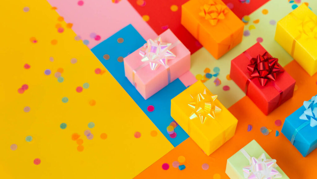 Colorful giftboxes