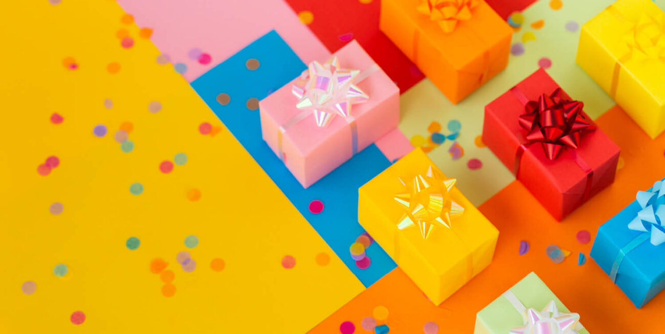 Colorful giftboxes