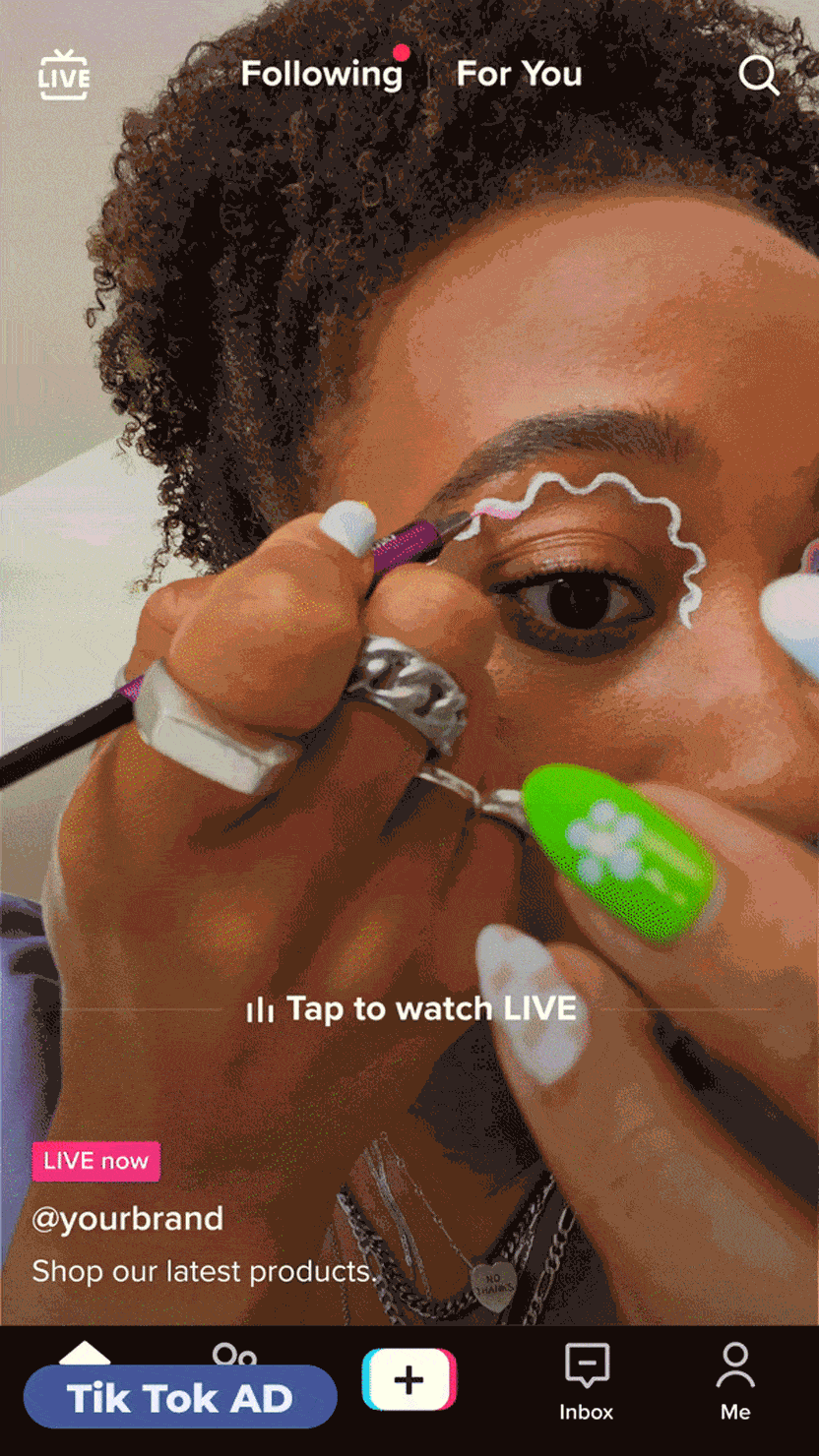 TikTok makeup shopping ad example TikTok makeup shopping ad example