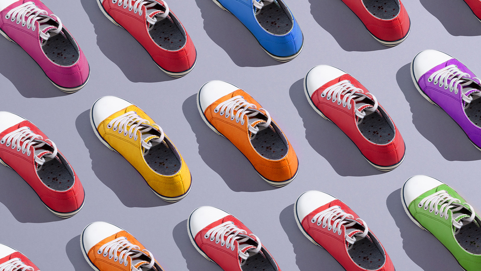 Sneakers in many colors