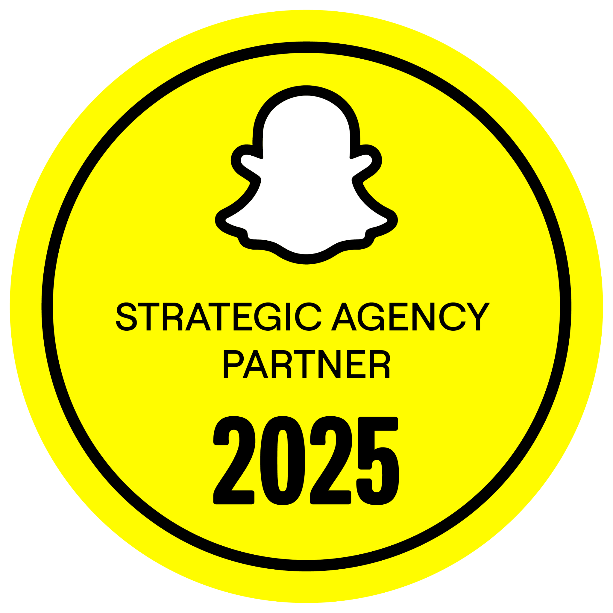 Snapchat 2025 Strategic Agency Partner badge Snapchat 2025 Strategic Agency Partner badge