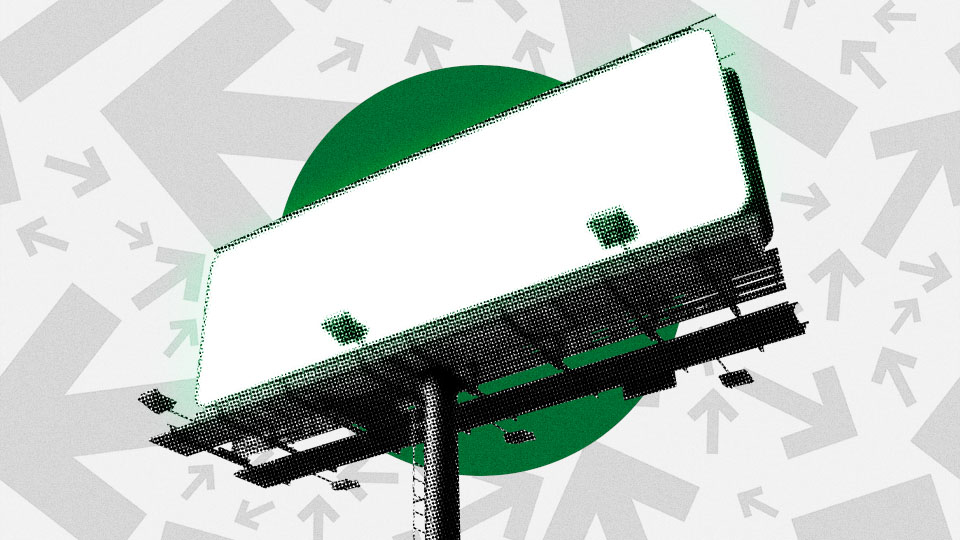 A blank billboard