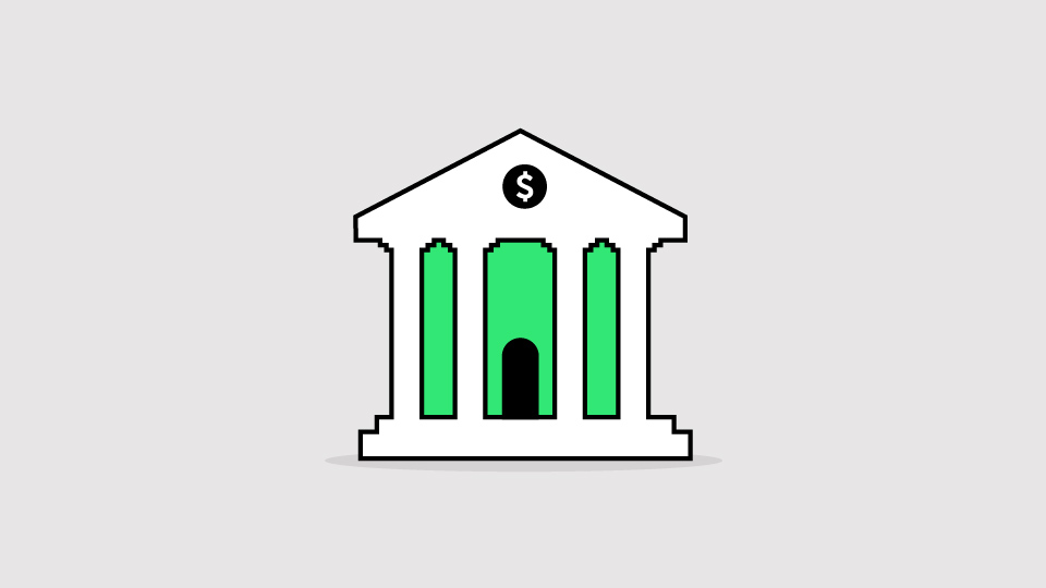 An illustration of a financial institution