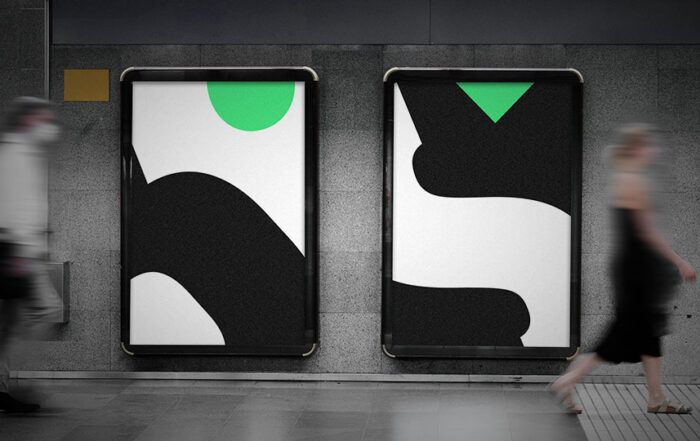 OOH advertisements on display using Rise's branding.