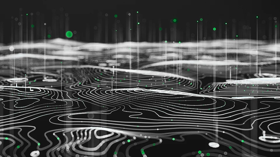 Droplets on a black topological map