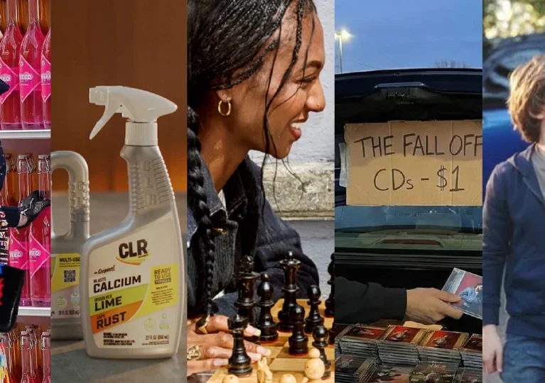 Advertisement collage showcasing trends in consumer behaviors